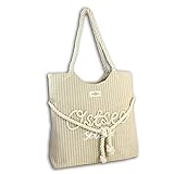ROBIN RUTH - XL Standtasche im gestreiften Design mit Kordelträgern und Kordelverzierung OSTSEE
