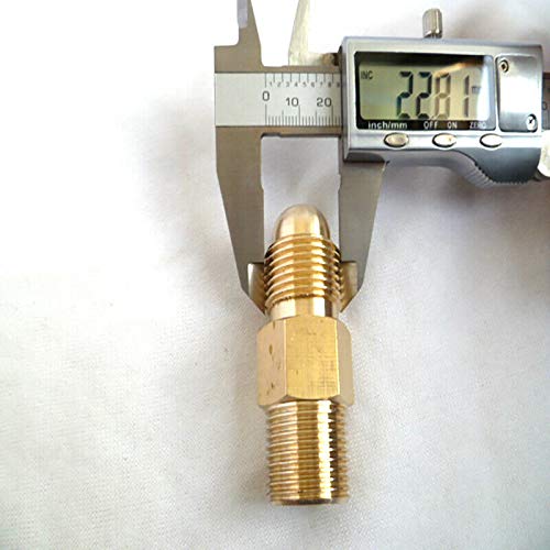 Adaptador de CO2 BE-TOOL G5/8, convertidor de cilindro de gas, adaptador de argón de latón para regulador de CO2 (2 unidades)