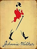 for Johnnie Walker Metal Tin Sign Decor Travel 8x12 inch