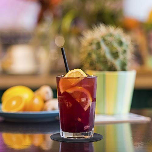 MengH-SHOP Posavasos de Vinilo Redondo Coasters Retro Grabar Originales Cup Mat para Bebidas frías Calientes Café Vasos… - Imagen 4