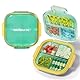 ONTERATE Reise Pillendose, Kleine Pillendose mit 7 Fächern für die Handtasche, Tragbares Kleines Pillenetui, Feuchtigkeitsbeständige Mini Medikamentenbox für Vitamine und Fischöl (Grün)