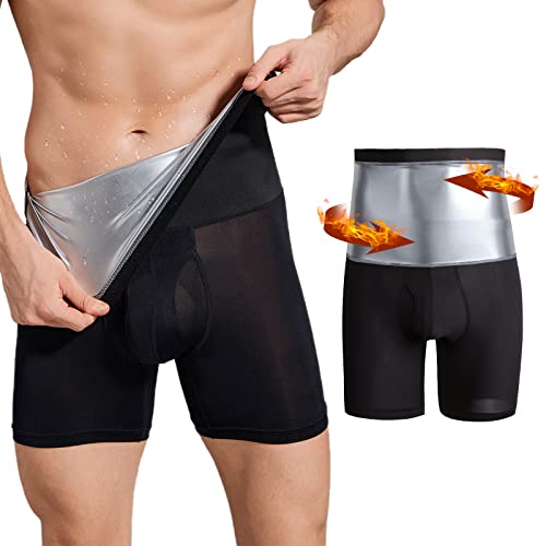 Contrôle du ventre et sudation avec le short de sauna homme taille haute