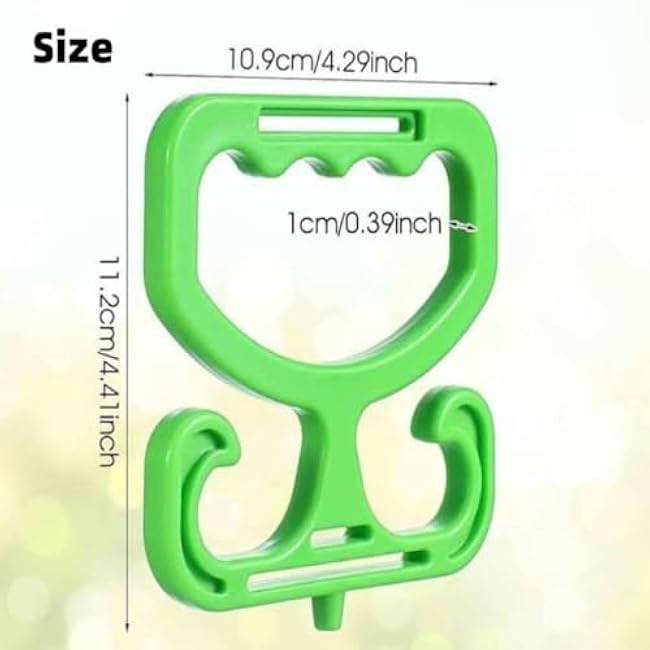 2-Pack Multi Purpose Heavy Duty Handle Holder Carrier - 100lb Strong, Ergonomic Grocery Bag Holder for All Carrying Needs (orange)