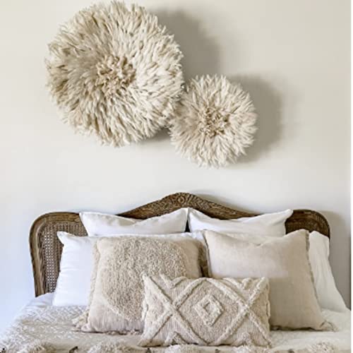 Juju Hat Blanc Crème 65cm Bamiléké pour décoration murale de salon