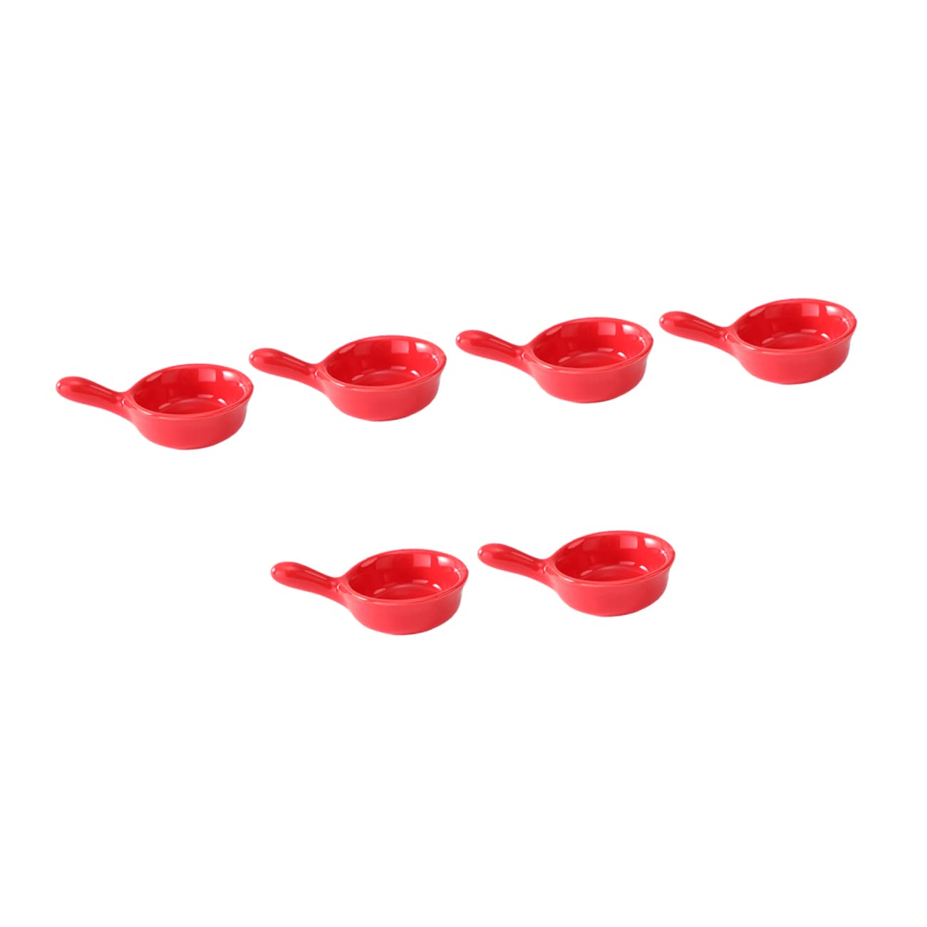 STOBAZA 6Pcs Sauce Cup Handled Dipping Dish for Sauces Snacks Side Dishes Easy to Clean Egg Tray Holder for Home Use