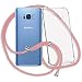 Produktbild mtb more energy® Handykette kompatibel mit Samsung Galaxy S8 (SM-G950, 5.8'') - rosa - Smartphone Hülle zum Umhängen - Anti Shock Strong TPU Case