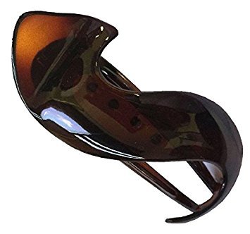 Parcelona French Crochet 3 ¼” Tortoise Shell Celluloid Non Slip Side Slide In Jaw Yoga Hair Claws for Fine Hair Women Hair Accessories Claw Clip for Girls, Made in France - Image 2