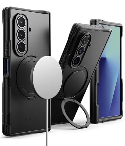 Ringke Alles Designed for Samsung Galaxy Z Fold 7 Case [Compatible with MagSafe] Shockproof Protective Back Cover with Built-in 360?Spin Rotatable Mag