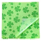 QUARKZMAN 200 Stück Wachspapierblätter 11,81 x 11,81 Vierblättriges Öl absorbierendes Trockenlebensmittel Verpackungspapier für Einlagen Picknickkorb Brot Hamburger Wrap Küche, Grün