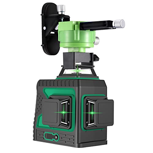 Kreuzlinienlaser 25M, THL&INEW kreuzlinielaser grün selbstnivllierend 3 x 360° Mit magnetischer Wandhalterung, 3D 12 Liien, IP 54 Linienlaser Vertikale und Horizontale Linie (Linienlaser) - Image 5