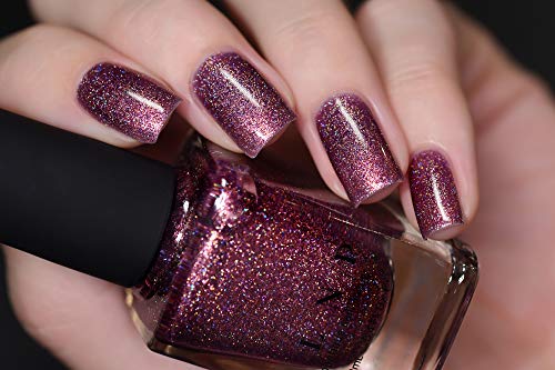Image of ILNP No Promises - Dark Amaranth Pink Holographic Nail Polish