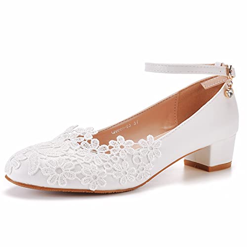 Chaussures habillées confortables escarpins à talons blocs stables