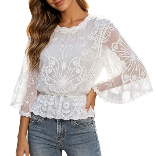 Chemise d'été légère à volants pour vos verres en terrasse et vacances