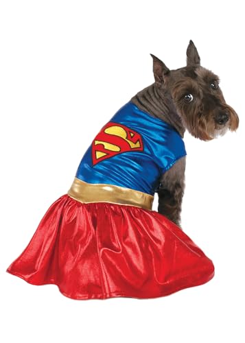 DC Comics Superheroes: Supergirl Pet Costume for For Dogs or Cats by Rubies, Medium