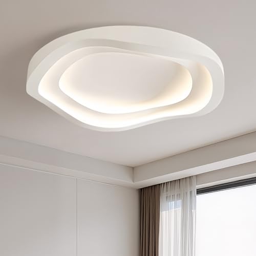 HTsilphelene Moderne Deckenleuchte, 50cm Dimmbare 3000K-6500K Deckenlampe Schlafzimmer, Minimalistische Kreativitätsform Lampe Deckenlampe für Wohnzimmer Schlafzimmer Küche Flur