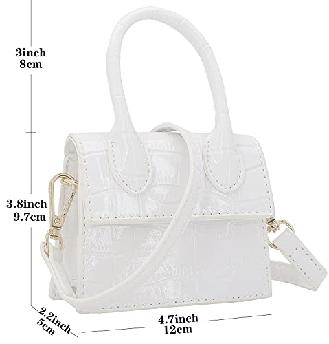 Mini Crossbody Bag for Women Girls Synthetic Leather Flap Purse Styling Top-Handle Clutch Handbag3