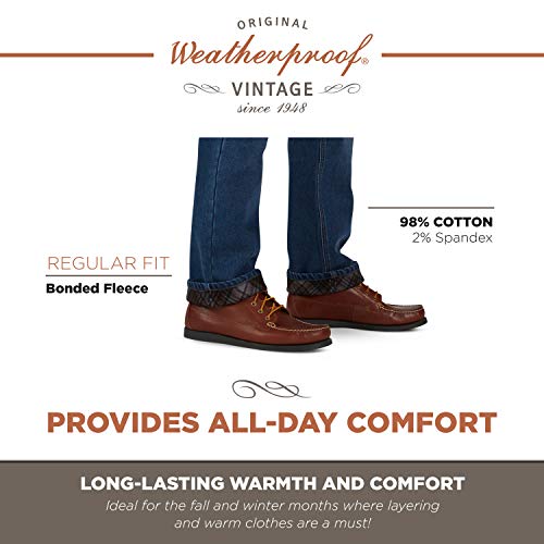Weatherproof Vintage Men's Regular Fit Fleeced Lined Jeans For Mens, Size 36W X 30L, Medium Vintage #TOP4