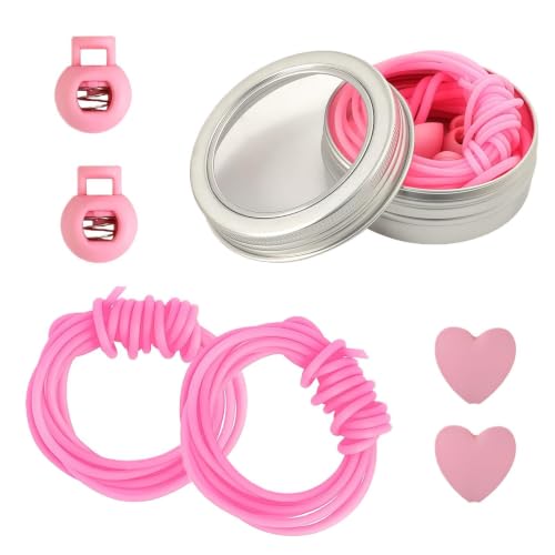 Cordones Sujeción Puntos - Tubo Goma Tejido Cordón Barbería | Cordones Tejido Barbería Silicona Trenzada Kit Sujeción Puntos 2 Rollos Tubo Hueco 4 Topes Caĵa Almacenamiento