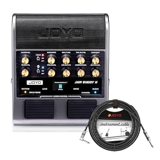 COMPLETE GUITAR AMP BUNDLE: Includes one JAM BUDDY II Grey 10W portable electric guitar pedal amp and one CM-12 15 ft 1/4 in straight-to-right-angle instrument cable. The amp combines amplification, tone effects, rhythm tools and recording functions ...