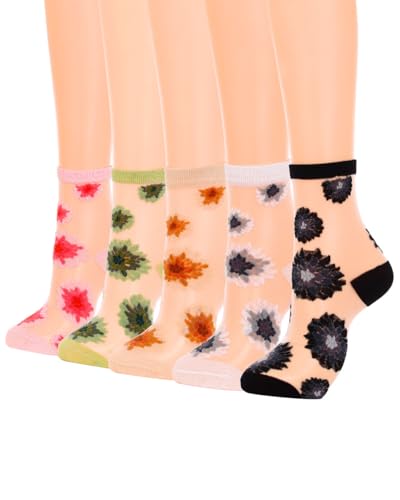 Image of Campsis Women Sheer Socks Sheer Ankle Socks for Women and Girls