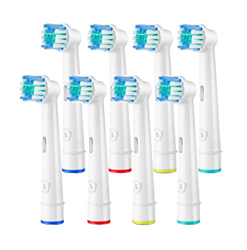 Aster Recambios Cepillos Cabezas de Dientes Compatibles con Oral B Braun 8 Piezas Profesionales para Repuesto de Cabezas