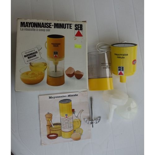 Robot Mayonnaise Seb Minute – Entonnoir Inclus – Pour Pièces / Ne Fonctionne Pas