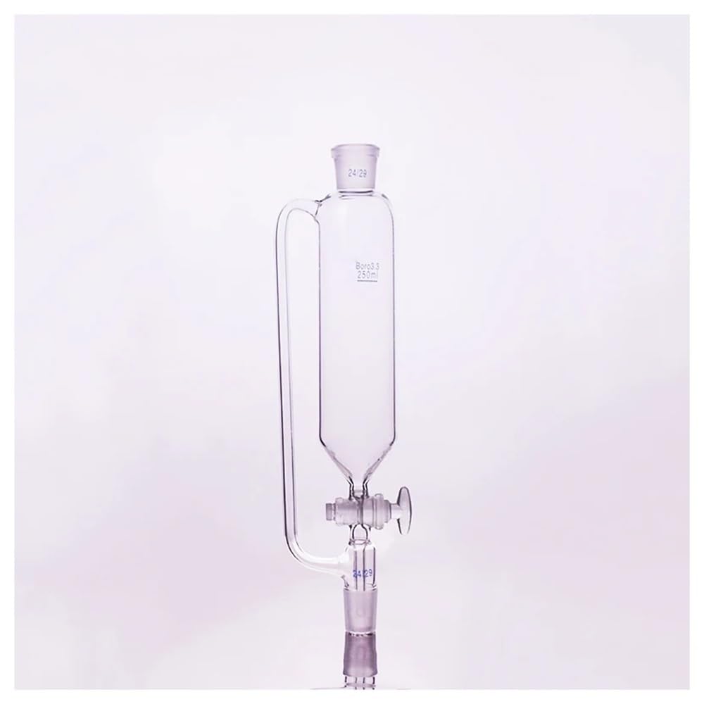 Imbuto separatore a pressione costante, forma cilindrica, rettifica standard, capacità bocca 250 ml, giunto 24/29 Attrezzature da laboratorio
