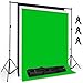 Produktbild Amzdeal 2m*3m Hintergrund Ständer-Support-System 2m*1.6m Greenscreen mit Ständer StHintergründe (weiß/schwarz/grün) für Portrait, Produkt Fotografie und Videoaufnahme