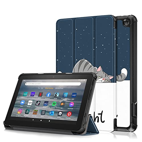 uDoovVo 2022N Fire HD 7p P[X For New Fire 7LbYf 蒠^Jo[ O܂ X^hP[X[ӏ/^CsOX^h[h] PUU[ n}CNt@Co[ y ^ h~ Fire HD 