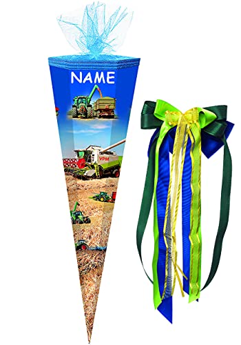 Große Schleife Für Schultüte - Handgefertigt Mit Personalisiertem Namen