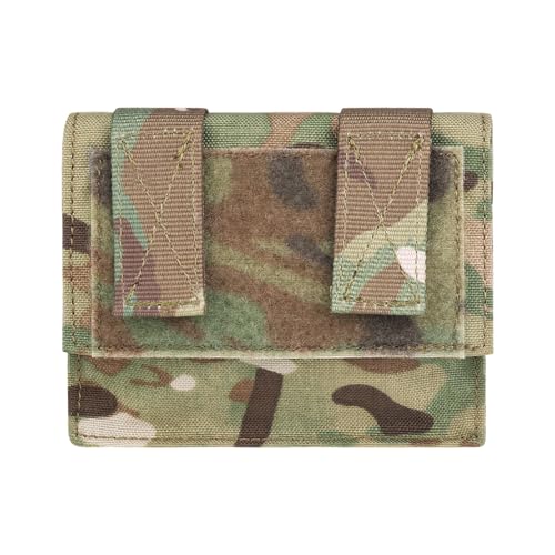 KRYDEX Tactical Helmet Counterweight Pouch with Elastic Flashlight Chemlight Battery Holder for OPS Fast BJ PJ MH Type Helmets (Multi Camo)
