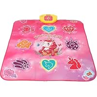 Unicorn Dance Mat Toys With LED Lights, Adjustable Volume Built-in Music, 9 Keys, 6Modes, Memory & Piano Functions, Musical Dancing Game, Easy To Clean & Fold,Non-Slip Surface, Battery Powered(Pink)