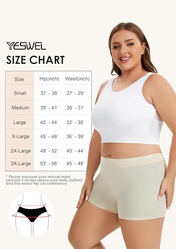 Image of YESWEL Overnight Period Shorts For Women, Leak-proof, Heavy Flow, Menstrual Absorbent Boyshorts