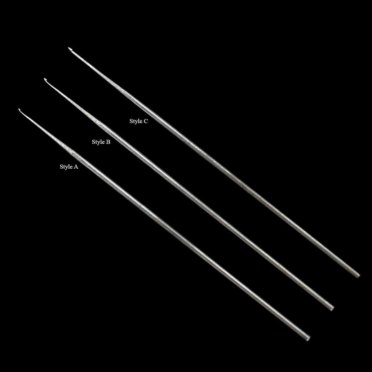 Embroiderymaterial Aari Embroidery Needles Set for Silk Thread, Zari Thread, Knitting Thread, Maggam Work & Hand Embroidery | Pack of 15 Needles – Includes Style A, B & C Hooks for Single, Double & 4