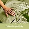 ClevaHome Queen Size Sheet Set - 6 Piece Soft Breathable Luxury Bed Sheet Set - Shrinkage & Fade Resistant Embroidered Bedding Sheet with Deep Pocket, 2 Extra Pillowcases (Queen, Leaf Green) #2