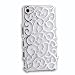 Electroplating Hollow Pattern PC Case Hard Back Cover for iPhone 4S/4, Silver