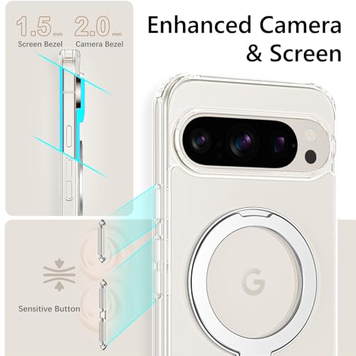 Coque transparente Google Pixel 9 Pro fine antichoc compatible MagSafe