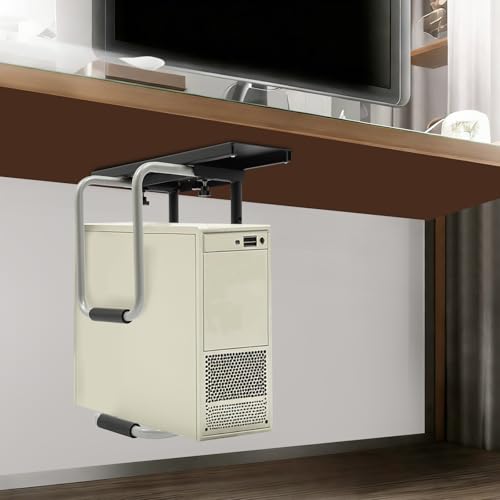 Support PC sous la table ajustable pour sécuriser votre ordinateur tour