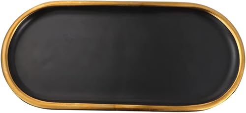 Miniatura 4 de NOLITOY Bandeja de cerámica para joyas, plato de sushi, bandeja de servir color negro, bandeja decorativa para alimentos de cerámica, plato de