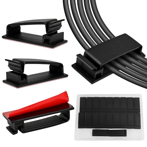 Dirvcp Self Adhesive Cable Management Clips, Line Clips, Cable Organizers,