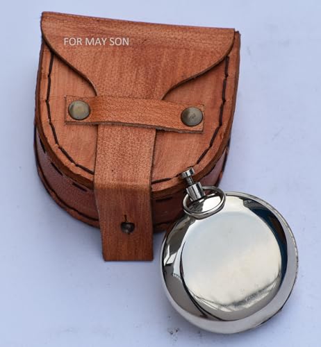 Brújula de latón grabada con cadena – Vintage con mensaje de amor en caja de regalo – recuerdo romántico para amantes de los viajes miniatura 5