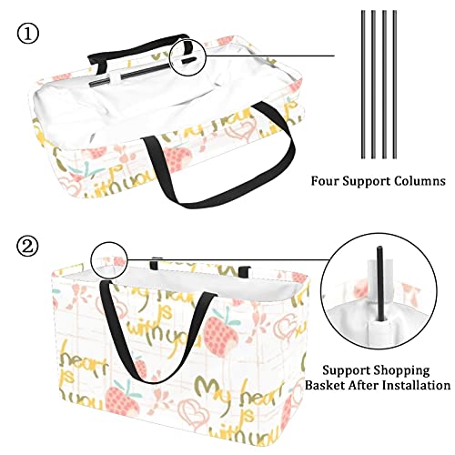 Panier de courses réutilisables au marché cabas pliable 50 L