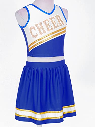 Disfraz uniforme animadora niña azul 16 años miniatura 4