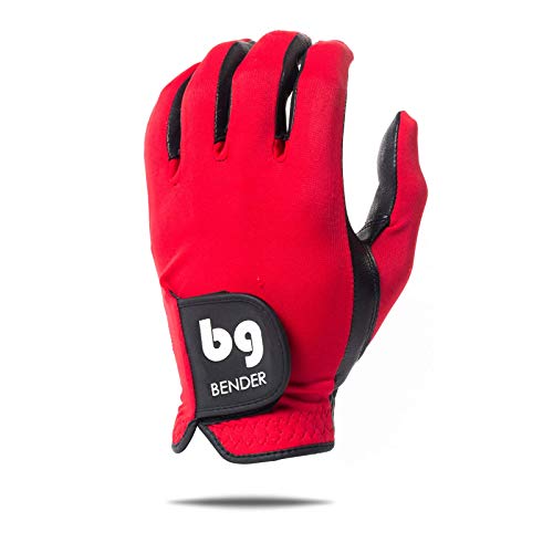 Bender Gloves - Men's Golf Glove, Durable Spandex Material, Unique Golf Gloves Men Right Handed Golfer (Wear On Left)