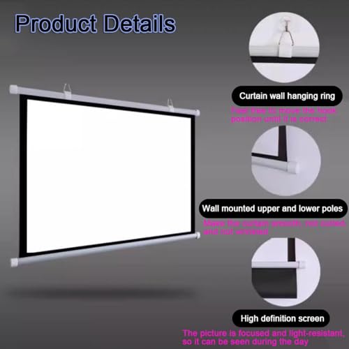 Pantalla Proyector Manual 72 Pulgadas 16:9 miniatura 5