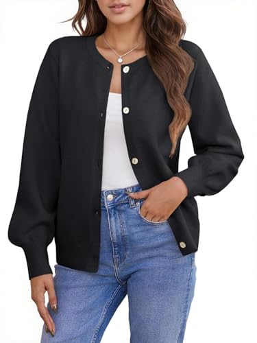 UNCLECAT Womens Button Up Cardigan Sweaters Casual Long Sleeve Open Front Top Knit Outwear Coats