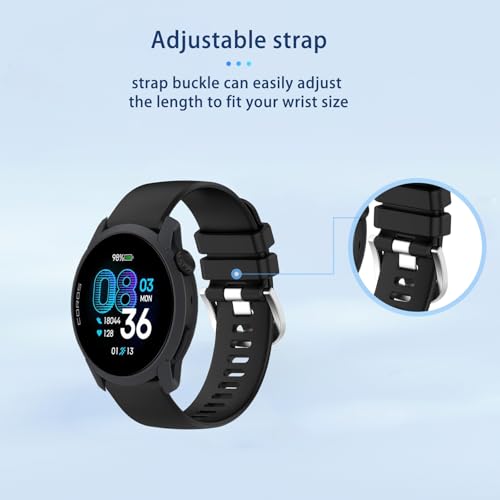 Correa para Smartwatch Coros PACE 4 de silicona negra miniatura 6