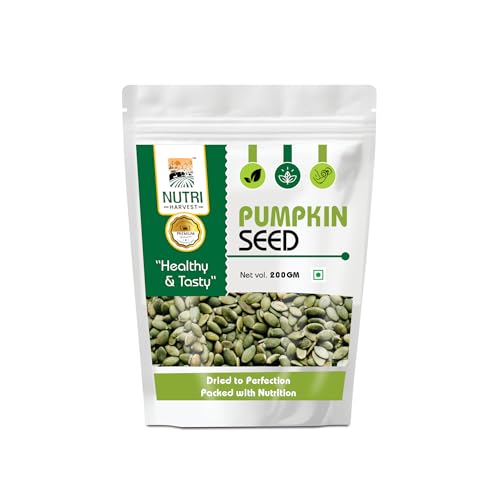 Image of NUTRI HARVEST Premium Pumpkin Seeds, Natural, Gluten-Free, Protein-Rich, Healthy Snack, 400g (2 * 200)