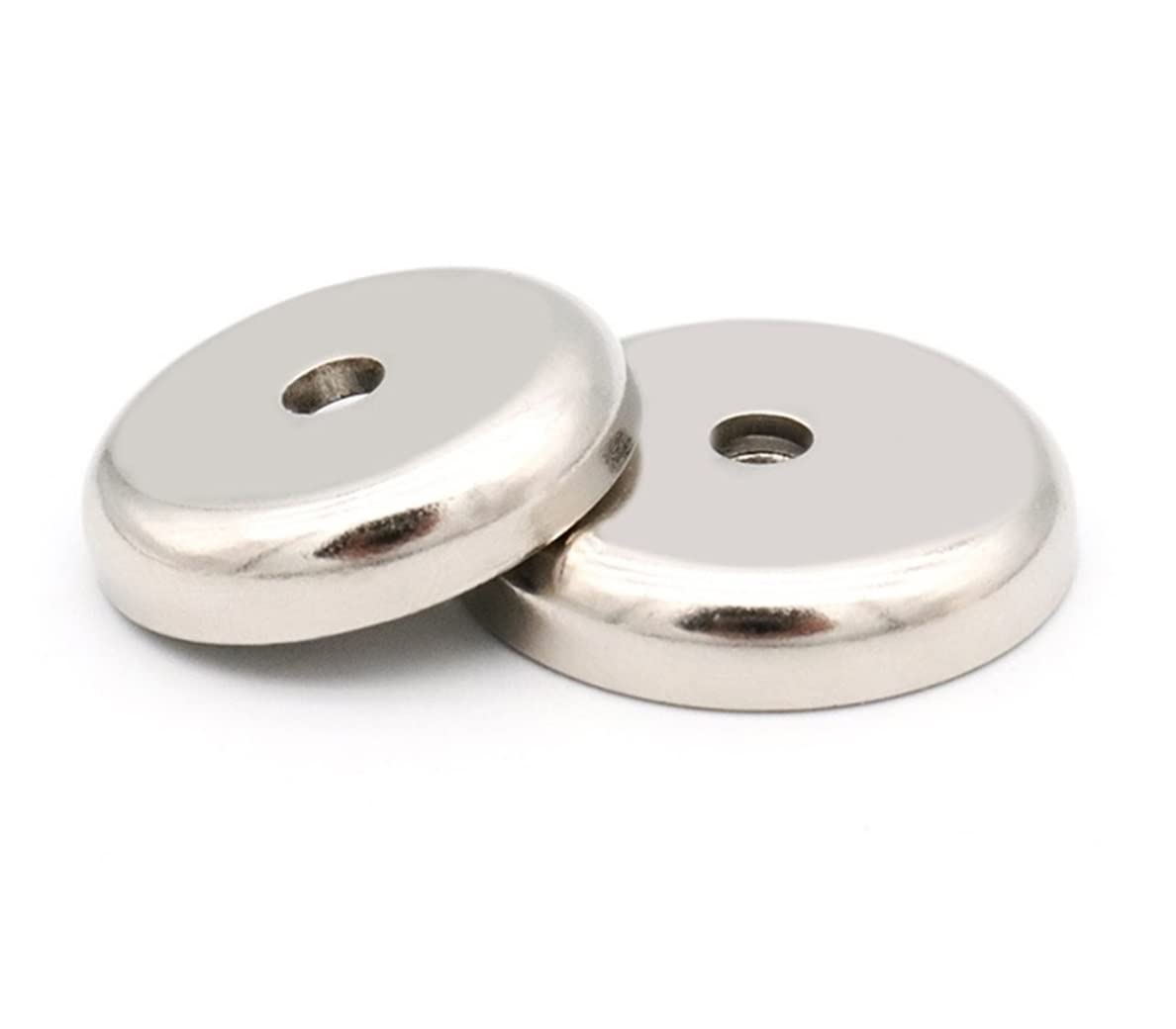 Neodymium Round Base Cup Rare Earth with Heavy Duty Countersunk Hole and Stainless Screws Searcher(KNA20 Pull Max 9KG)
