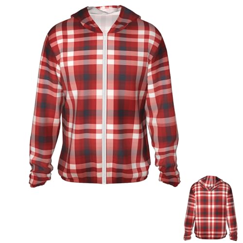 Chaqueta para hombre con protección solar UPF 50+ manga larga rojo miniatura 1